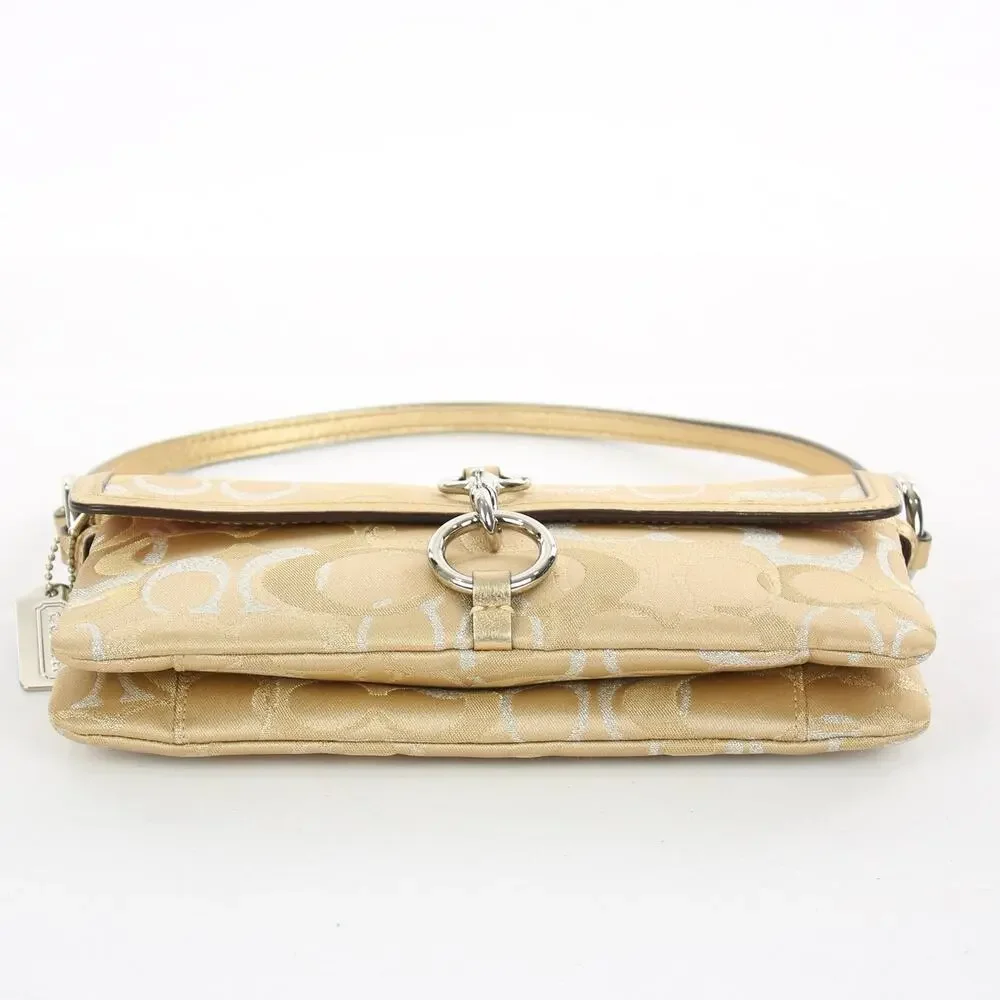 Coach Vintage Y2K Signature Gold Metallic Bag